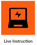 orange live instruction icon